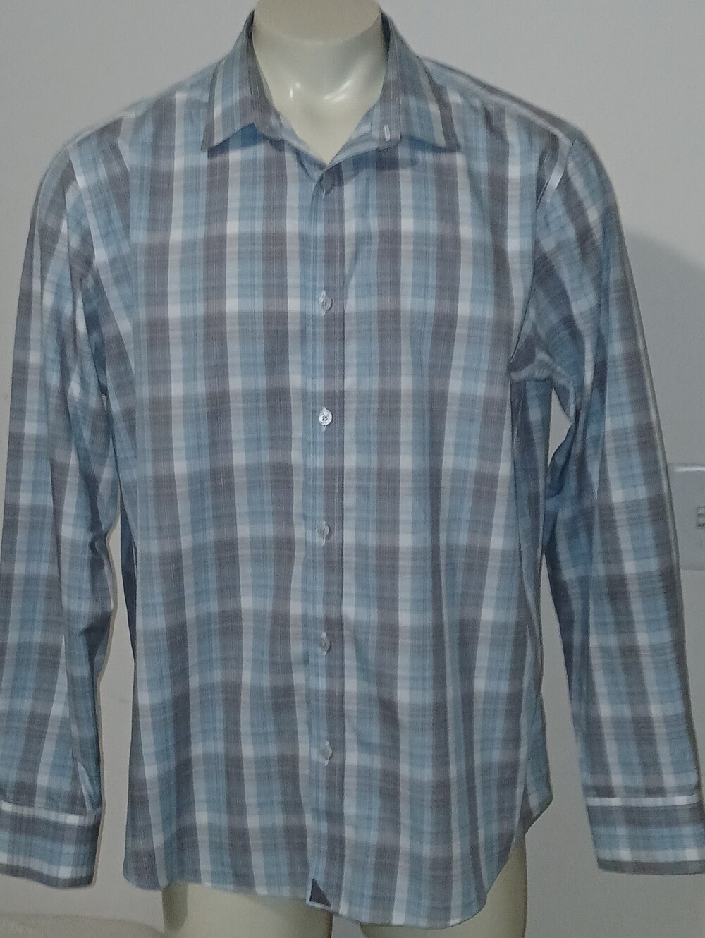 UNTUCKit Mens Slim Fit Wrinkle - Free Button Down Long Sleeve Plaid Shirt 2XL